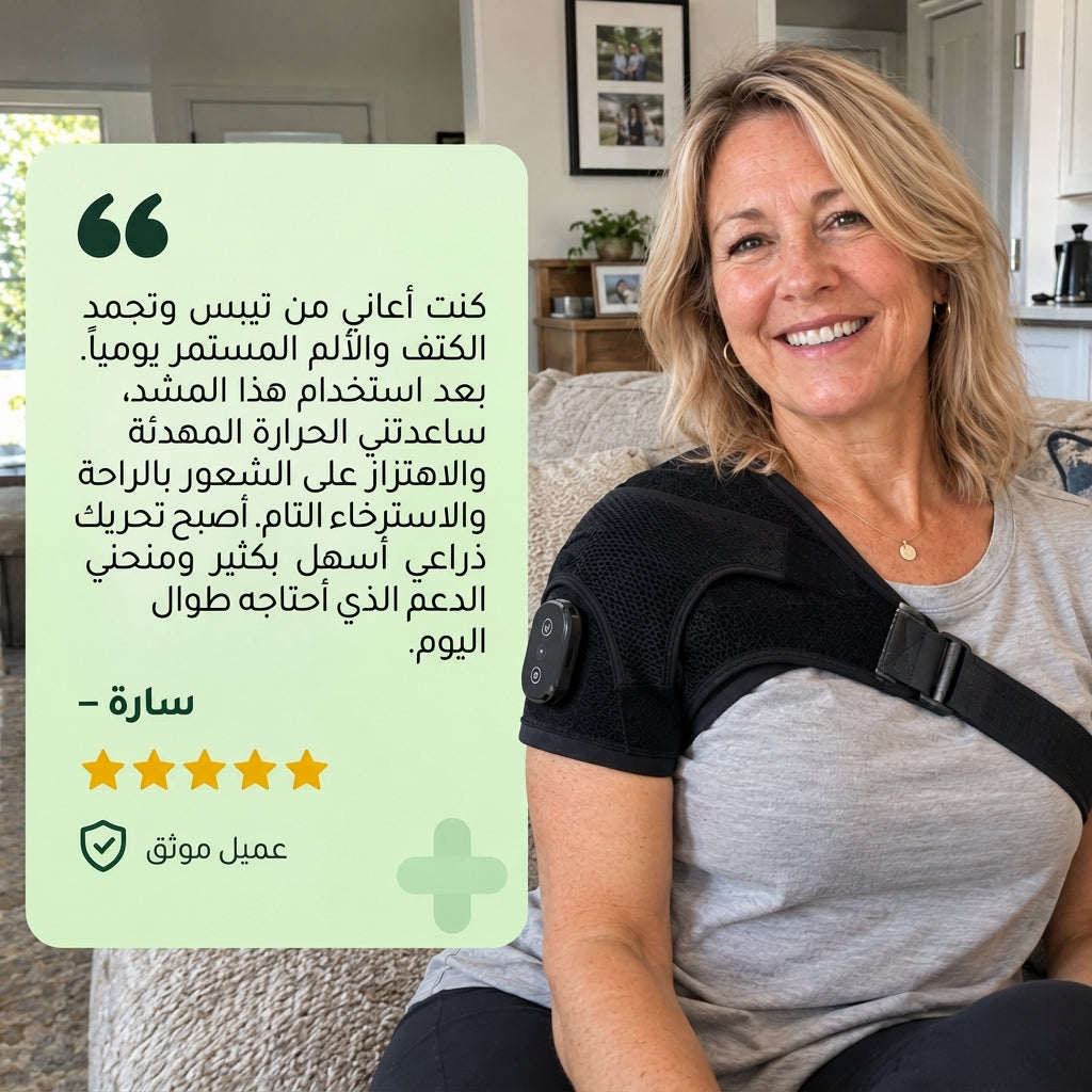 الأعراس™ سوبر ريليف برو - مشد الكتف الحراري والتدليك الذكي