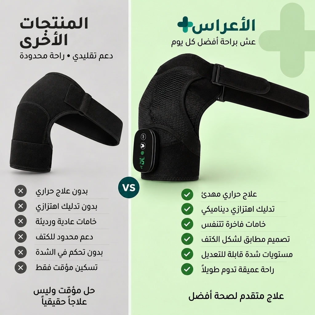 الأعراس™ سوبر ريليف برو - مشد الكتف الحراري والتدليك الذكي
