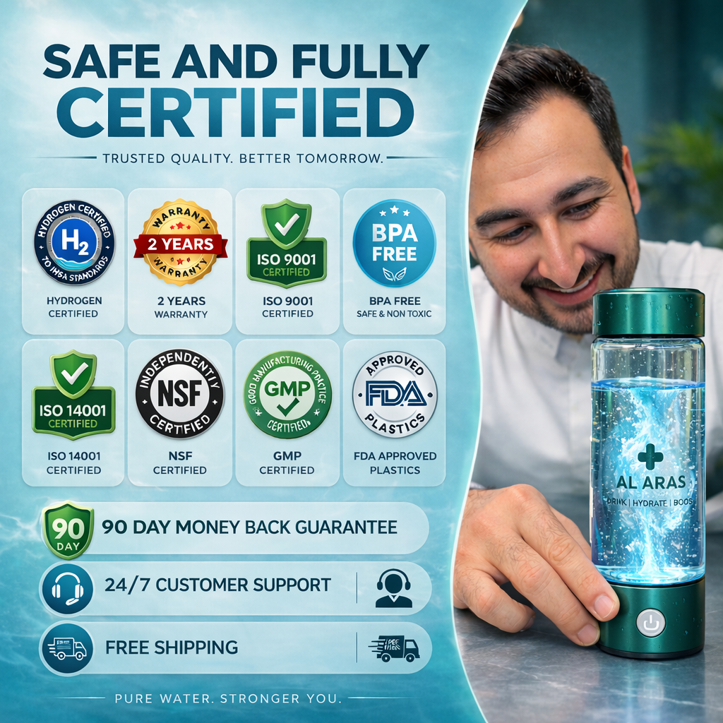 Al Aras™ Hydrogen Water Bottle – زجاجة ماء الهيدروجين من أل أراس