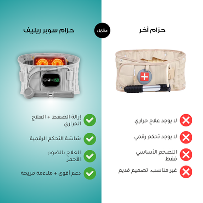 سوبر ريليف - حزام فك الضغط والعلاج الحراري