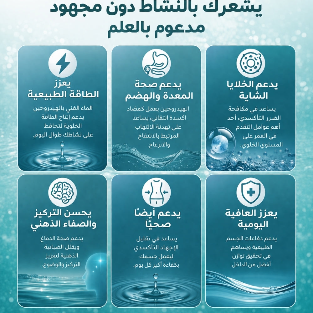 Al Aras™ Hydrogen Water Bottle – زجاجة ماء الهيدروجين من أل أراس