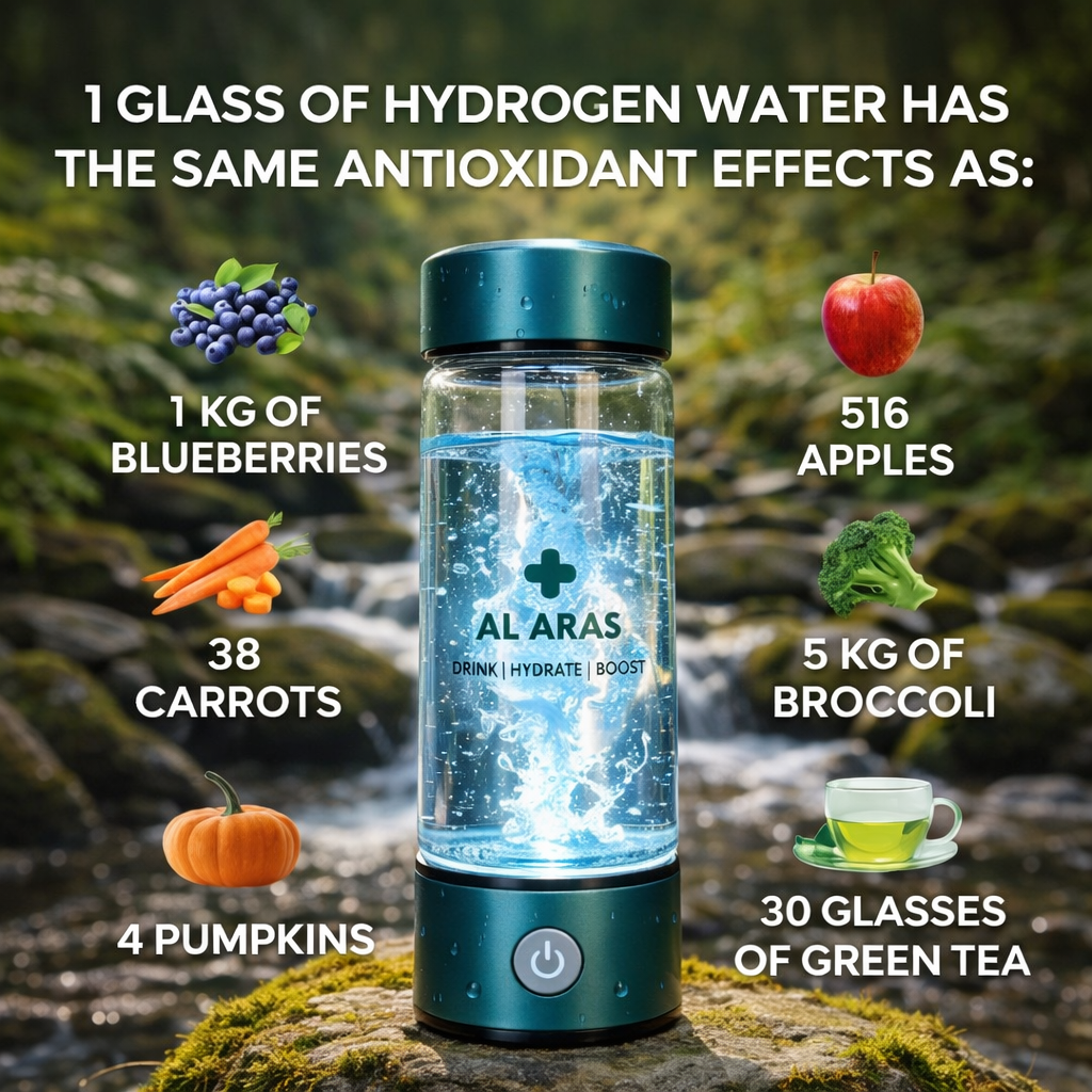 Al Aras™ Hydrogen Water Bottle – زجاجة ماء الهيدروجين من أل أراس