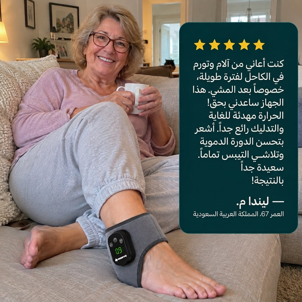 العرّاص فوت ريليف برو™ – جهاز تدليك وعلاج القدم والكاحل الحراري 3 في 1