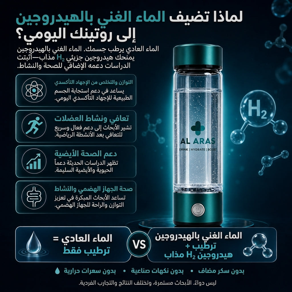 العرّاص هايدروبوست برو™ – مولد ماء الهيدروجين النقي