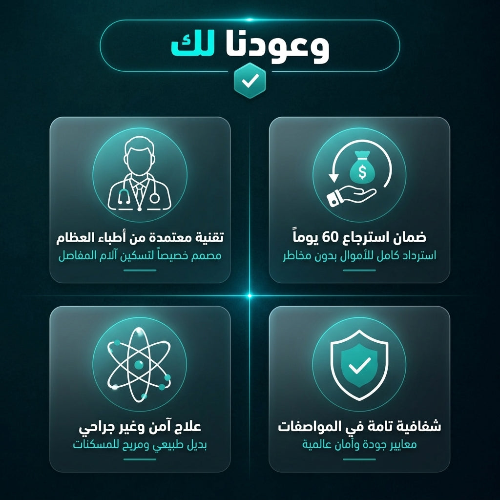 العرّاص فوت ريليف برو™ – جهاز تدليك وعلاج القدم والكاحل الحراري 3 في 1